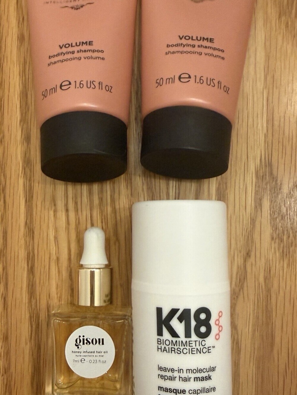 Luxury Hair Care Lot K18 Repair Mask 15ml Gisou Honey Oil Grow Gorgeous Shampoo